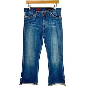AG Adriano Goldschmied The Play Cropped Blue Denim Jeans Womens 29